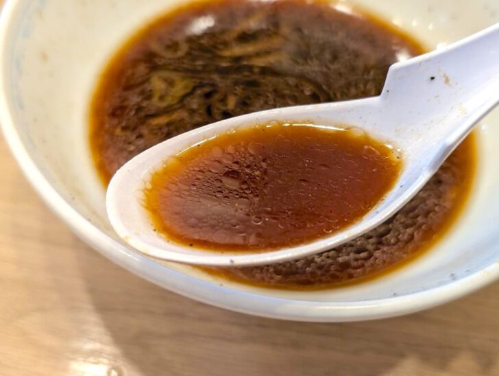 Broth infused with charred soy sauce aroma and dashi umami