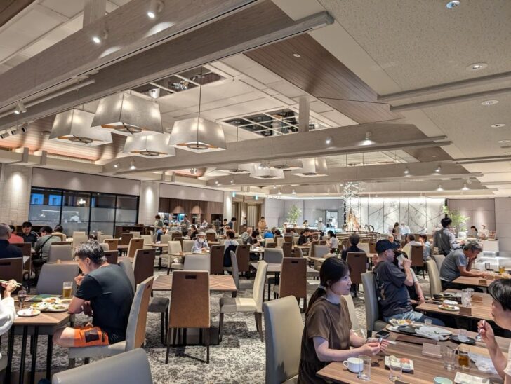 Elegant ambiance in the buffet dining area