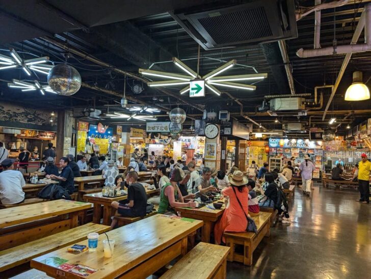 Tables at Hirome Market