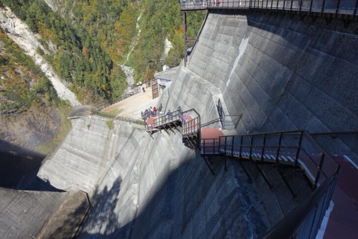 View from below the dam