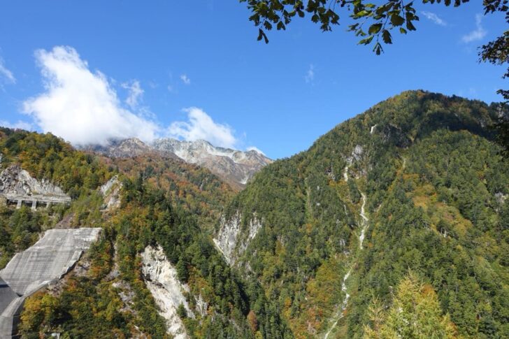 Looking up at the surrounding mountains