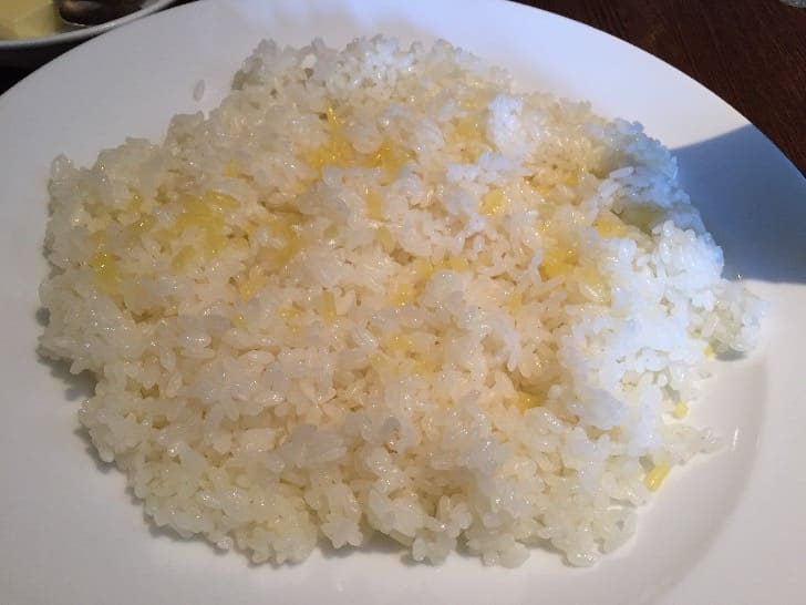 The rice was topped with grated cheese