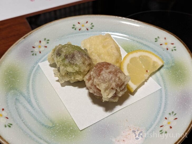 Seasonal vegetable tempura