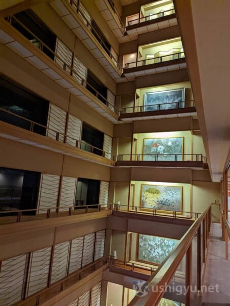 Atrium with traditional art