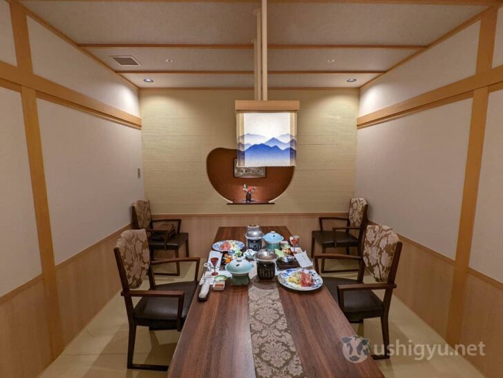Private dining room for dinner
