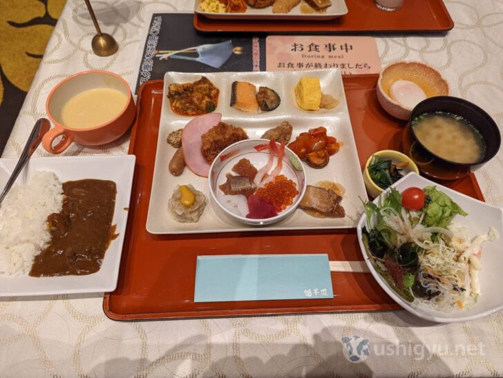 Diverse breakfast buffet options