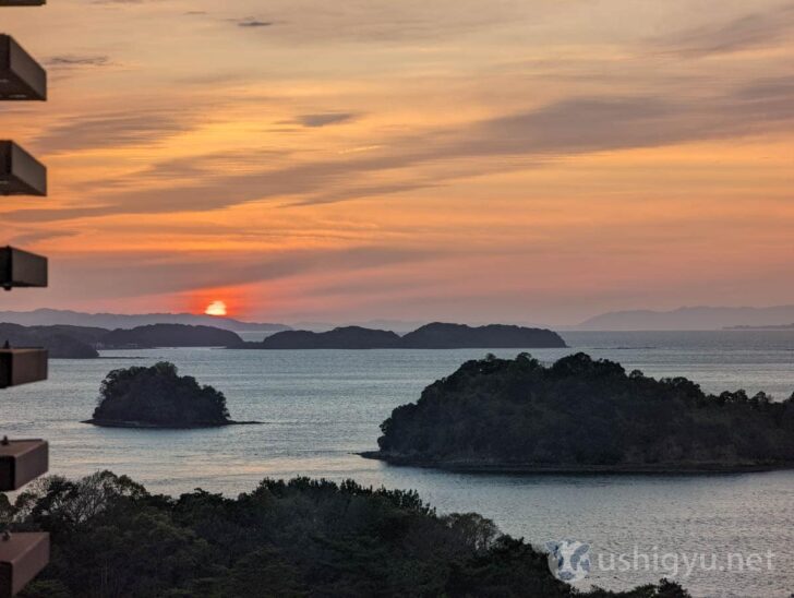 Sunset view from the terrace