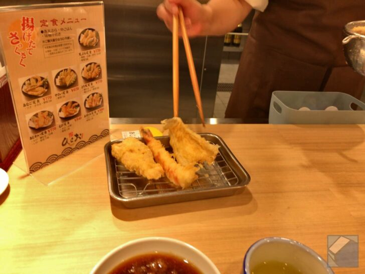 Fresh tempura continuously being served