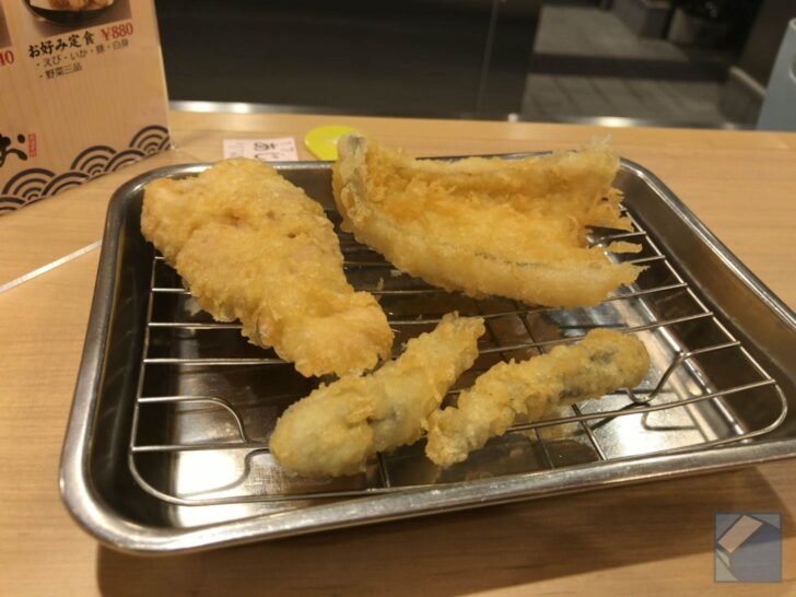 Mehikari and Kisu tempura