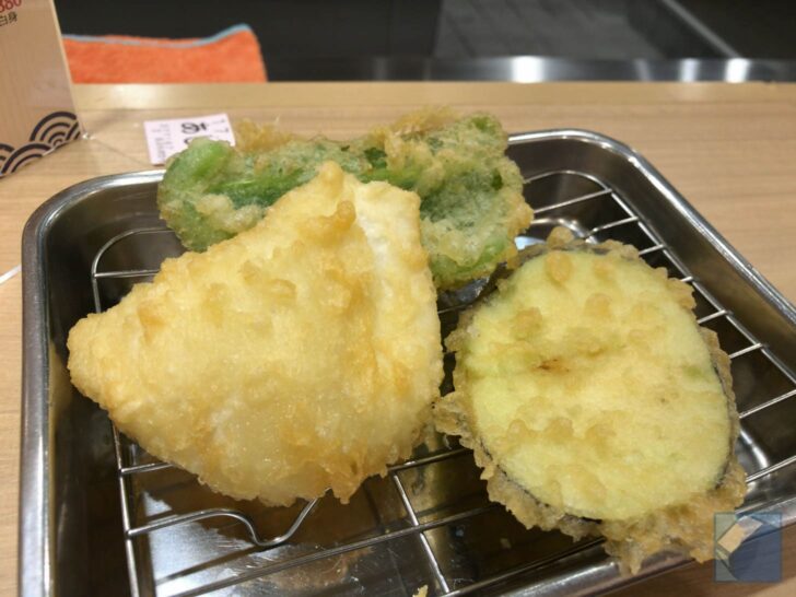 Squid tempura as the final dish