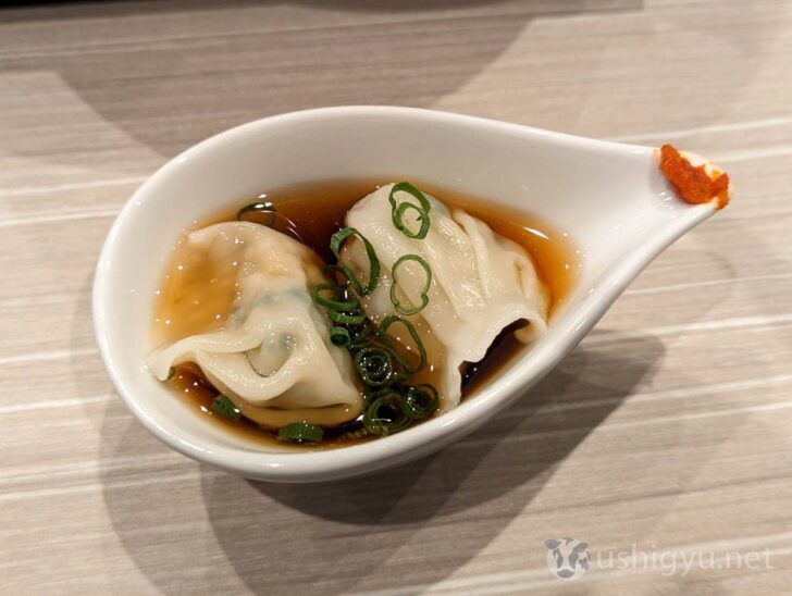 Delightfully springy boiled gyoza