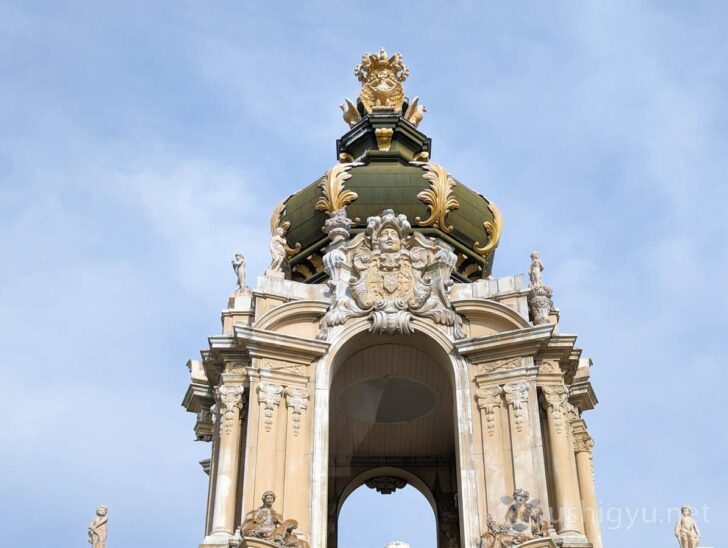 Modeled after the Zwinger Palace in Germany