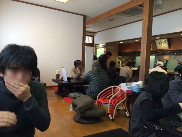 Tatami seating inside Daichi no Udon