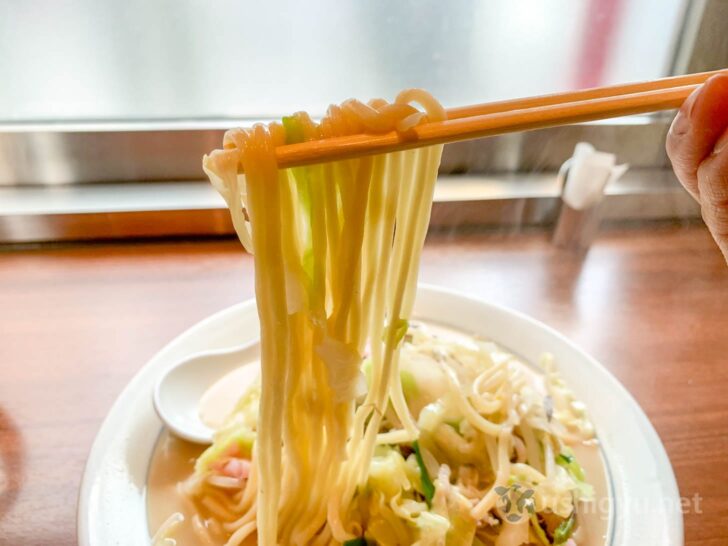 Soft, glossy noodles