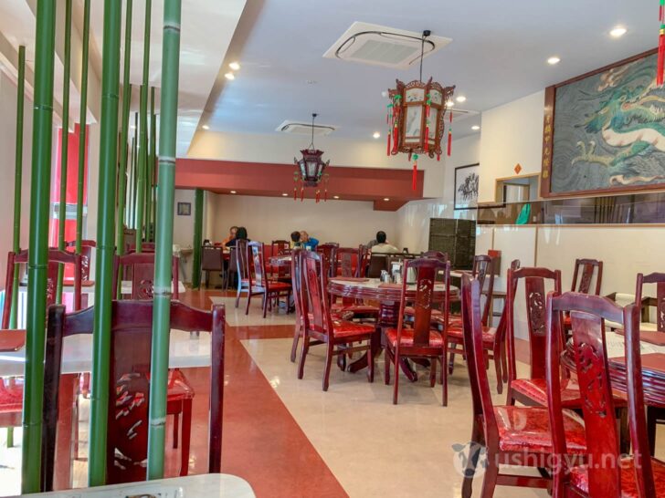 Mostly table seating, with a few counter seats