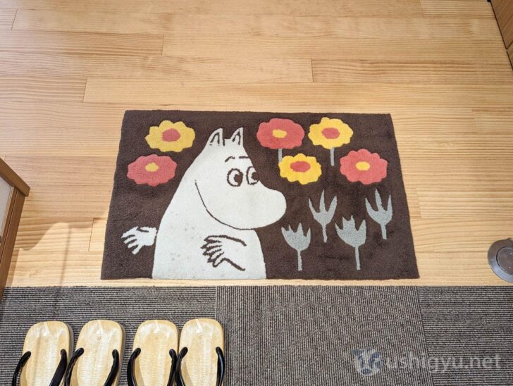 Moomin welcome mat at the entrance