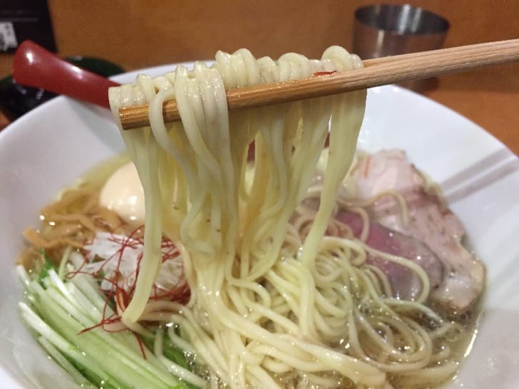 Thin noodles that pair well with the broth