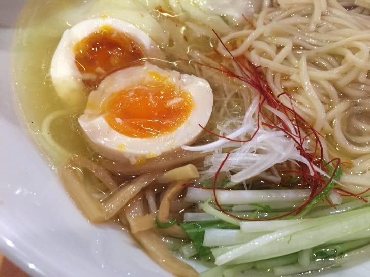 Perfectly soft-boiled egg at Menya Sho