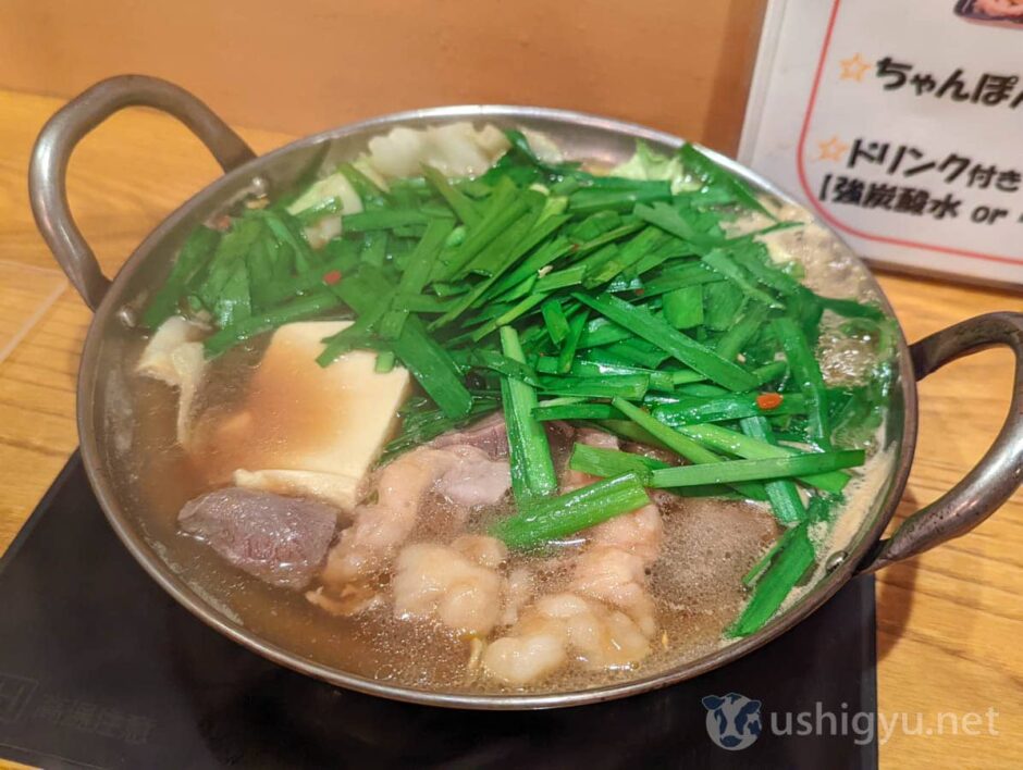 Enjoy Solo Lunch Hot Pot (Motsunabe) at Rakutenti in Fukuoka