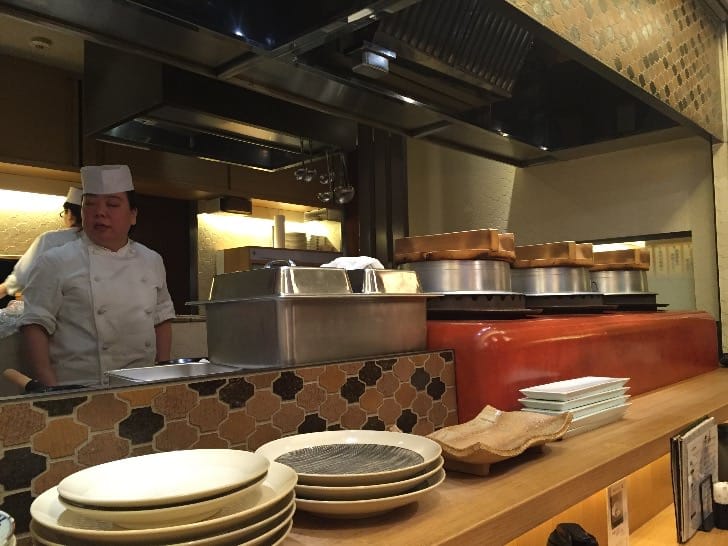 Large pot in the kitchen where they cook rice