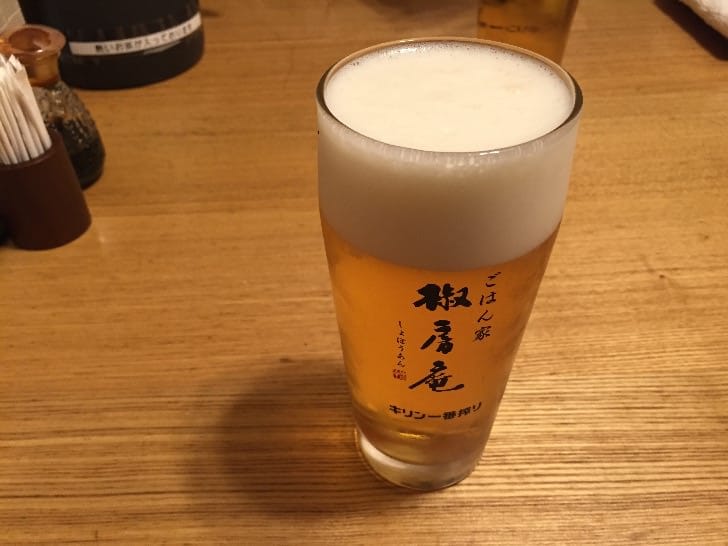 Lunch beer option at Shoboan