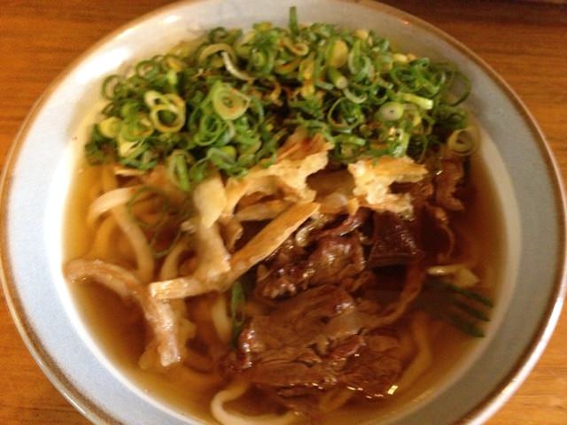 Udon topped with lots of green onions