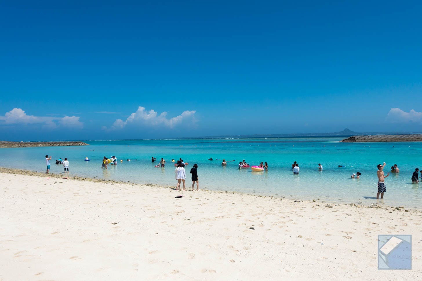 Beach and shallow waters of Minnajima