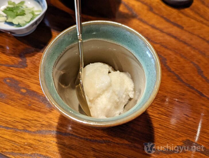 Dessert: mild and sweet koji pudding
