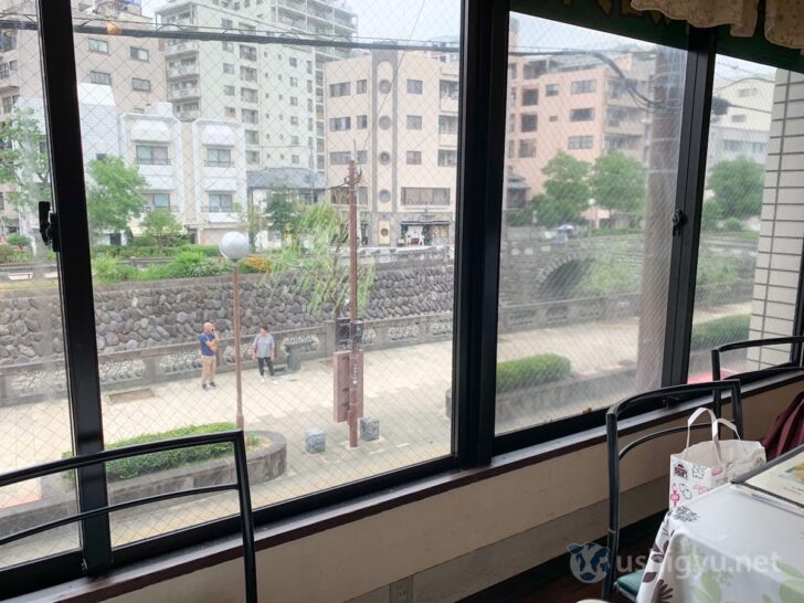 You can catch a glimpse of Meganebashi from Primrose's window