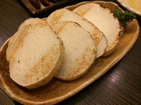 Crispy grilled mountain yam skewer