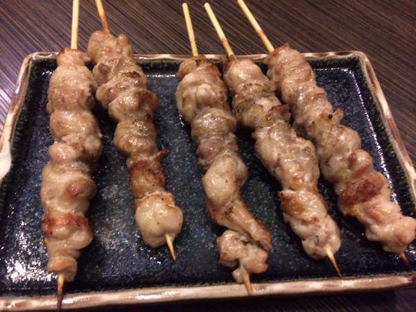 Seseri - grilled chicken neck meat skewer
