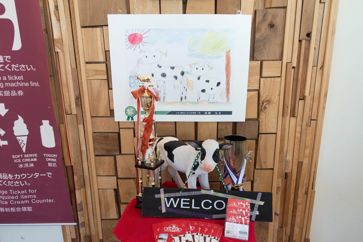 Charming drawings by local children displayed on the walls