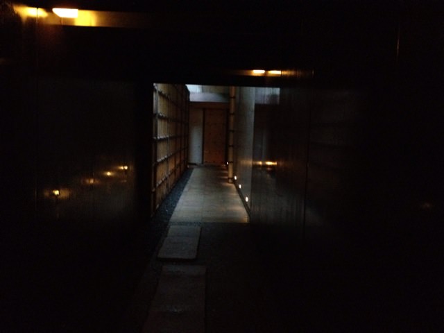 Traditional ryotei-style entrance path of Hakata Hyotei