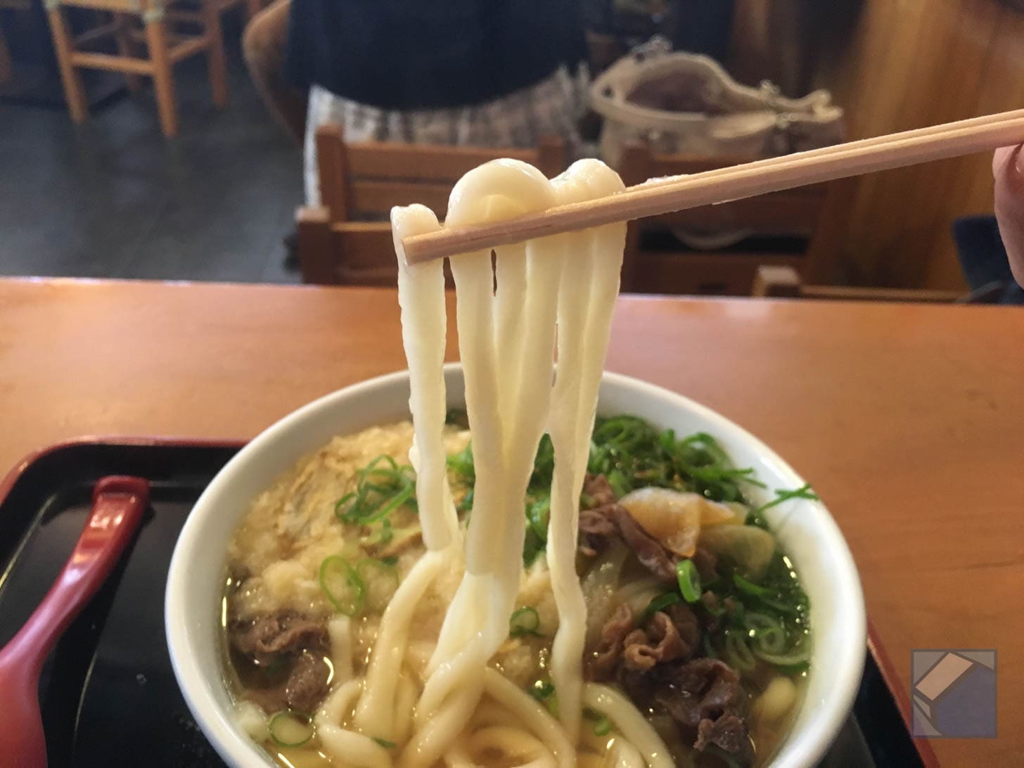 Soft, fluffy Hakata-style udon noodles