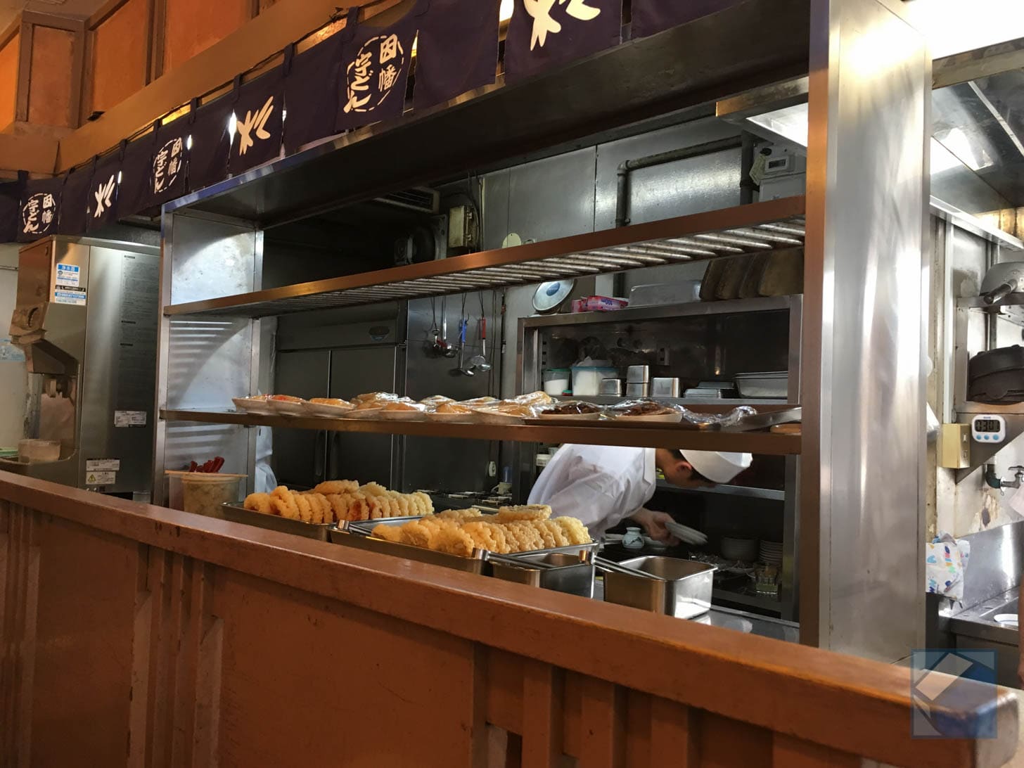 Self-service counter at peak hours