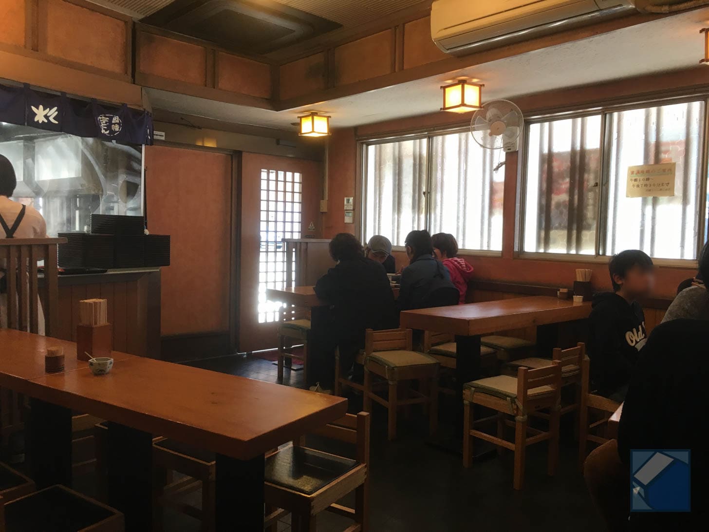 Cozy interior seating at Inaba Udon