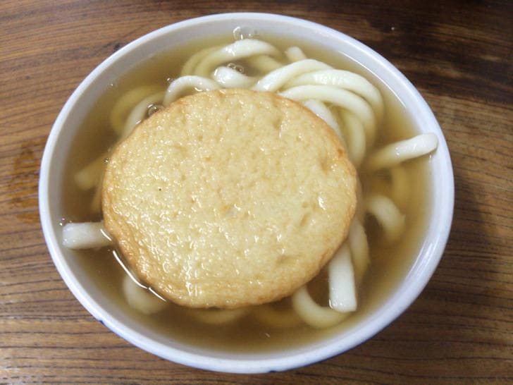 Udon bowl with maruten and egg