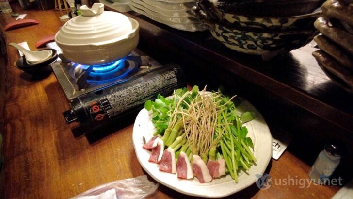 Preparing the serinabe hot pot
