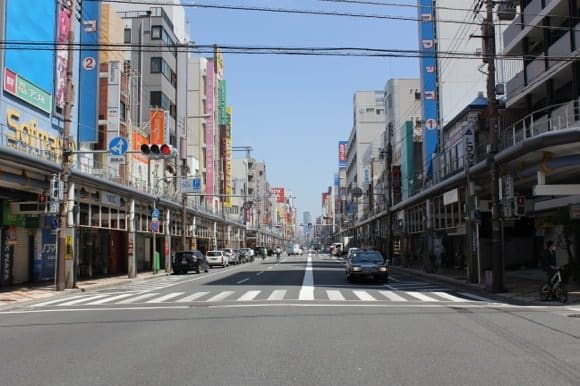Nihonbashi electronics street during daytime