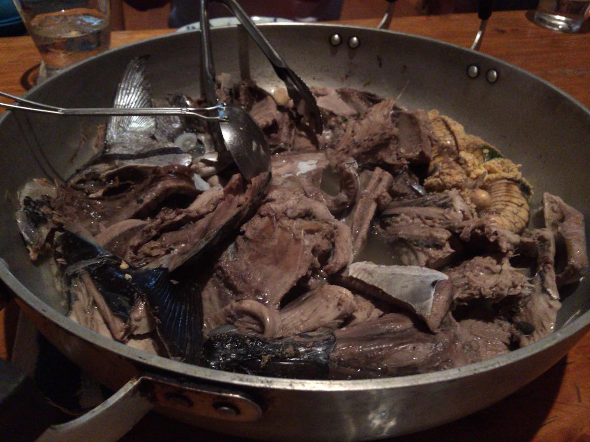 Salt-seasoned bonito snack during yuntaku