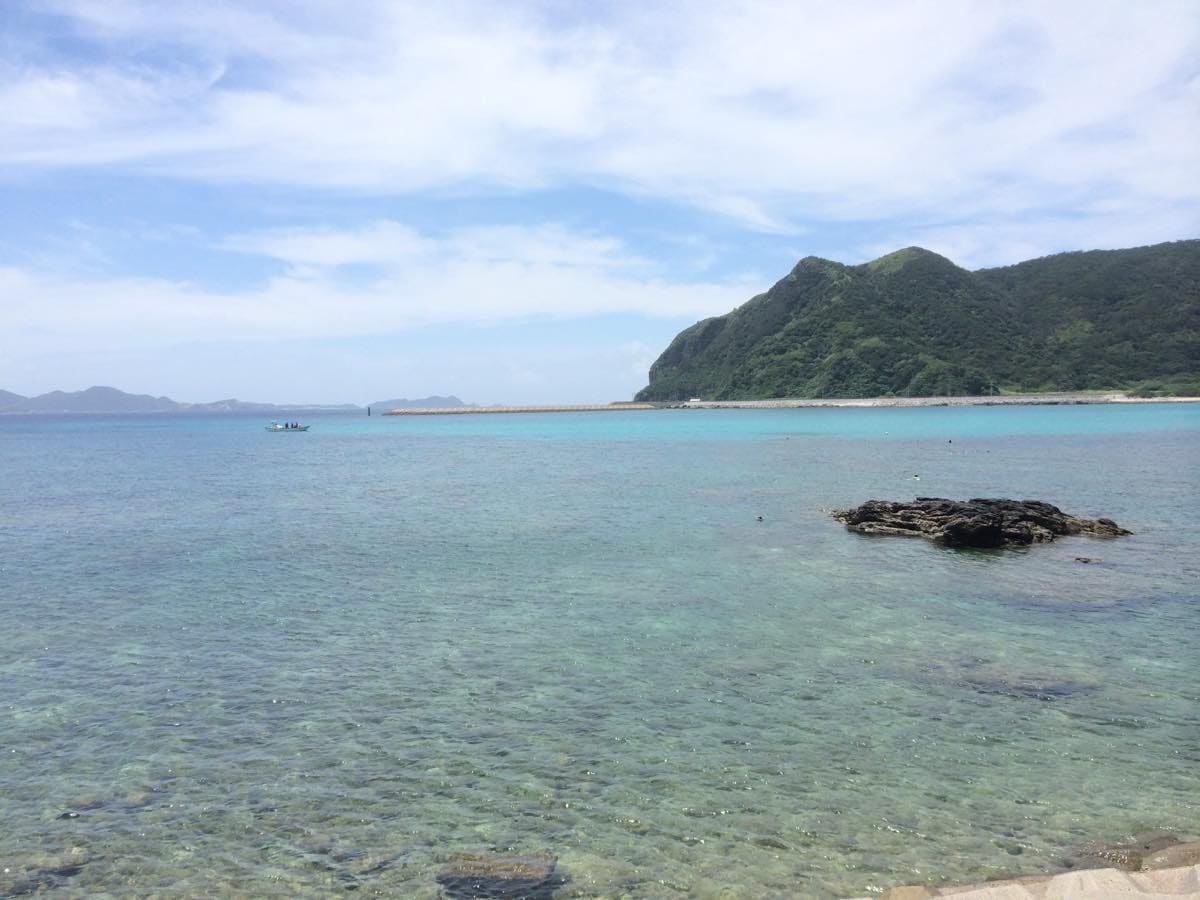 Akajima Beach with turquoise water