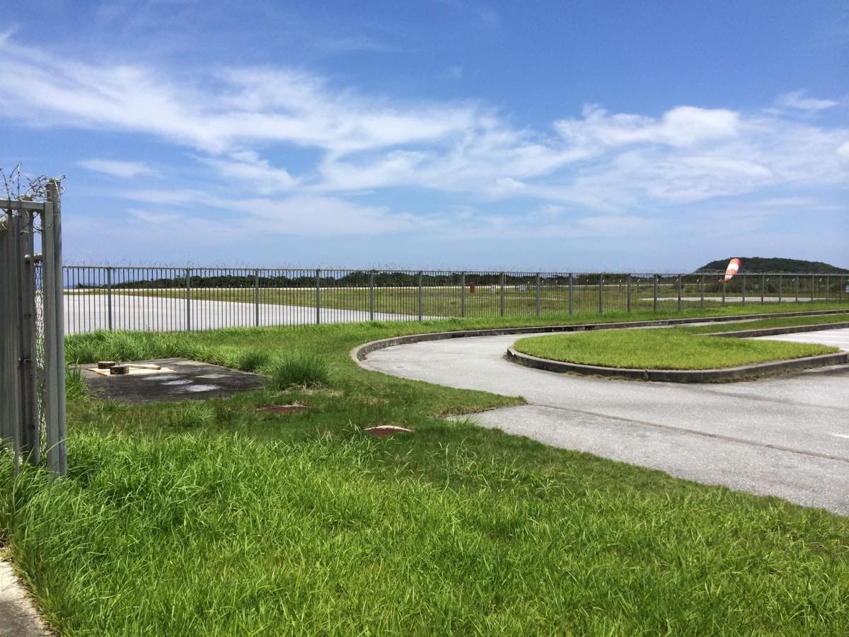 Empty airport runway