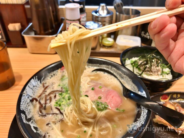 Flat-edged rectangular noodles