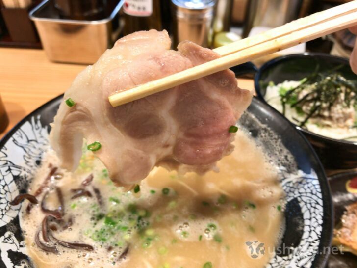 Thick chashu slice