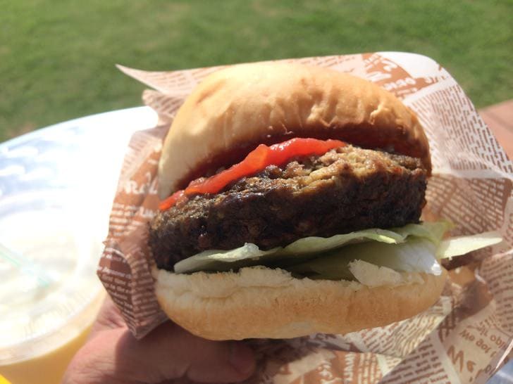 Fresh burger with thick patty