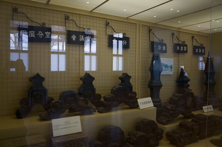 Historical artifacts on display