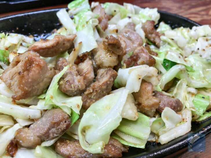 Eating plain grilled meat