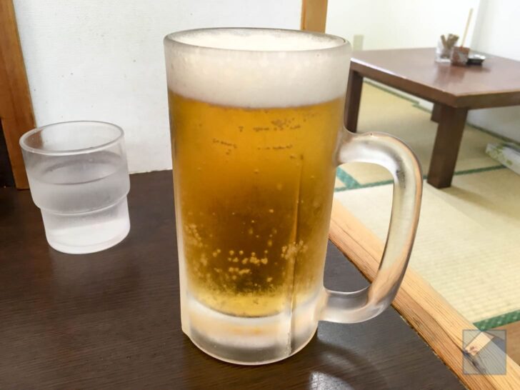 Beer arrives with grilled meat