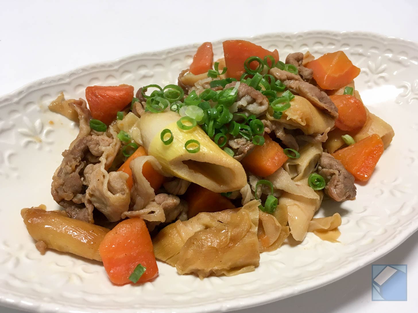 Daimyo takenoko in simmered dish