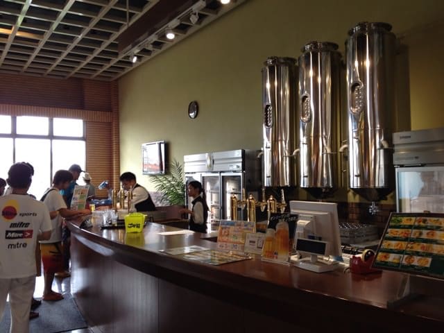 Beer tasting area with complimentary tastings